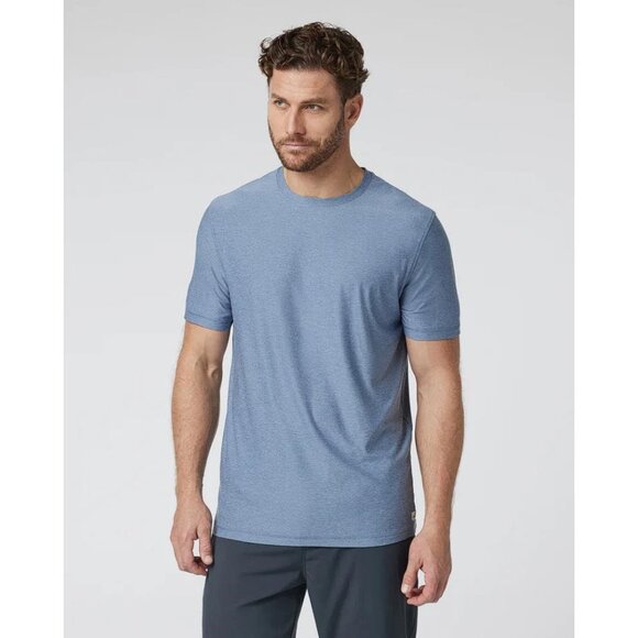 VUORI Men's Strato Tech Tee Size M In Chambray Heather - Picture 1 of 7